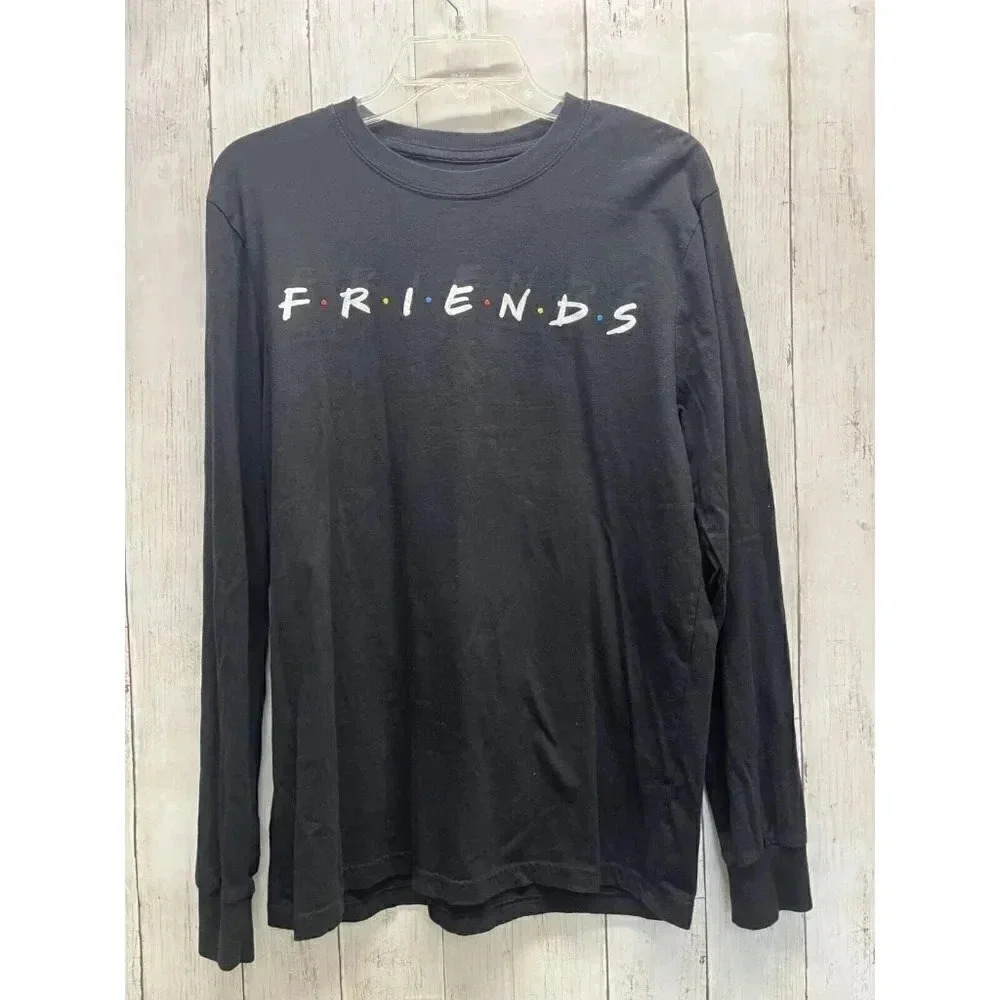 FRIENDS TV VINTAGE SIZE M BLACK LONG SLEEVE TSHIRT
